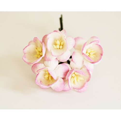 Цветы вишни - Белый+розовый  5шт 518