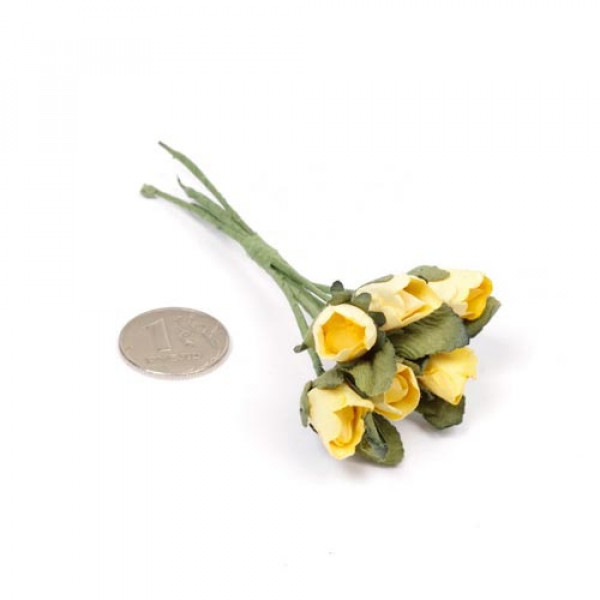 Декоративный букетик желтые  розы Рукоделие, DKB051B