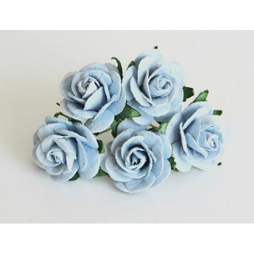 Midi розы 2,5 см - Голубые 5шт. арт.168