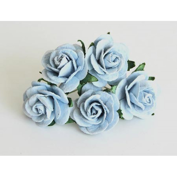 Midi розы 2 см - Голубые 5шт. арт.168