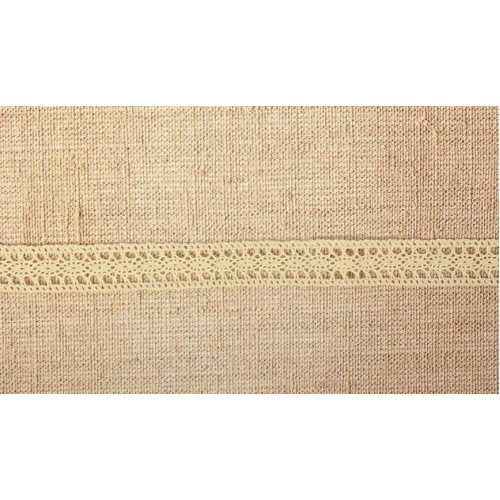 Кружево вязаное овал с обвязкой, 2,3см 1м бежевое 1354158