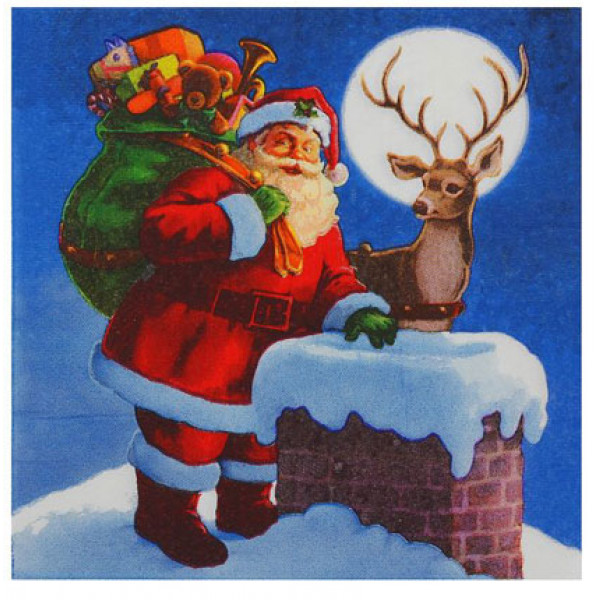 Салфетка бум "Дед Мороз" и подарки , 33 х 33 см 1шт 1381286