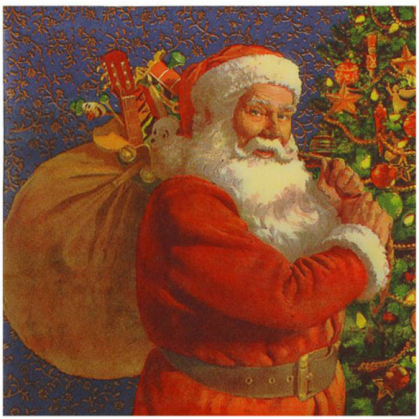 Салфетка бум Дедушка Мороз" с подарками , 33 х 33 см 1шт 1382223