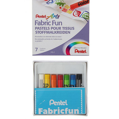 Пастель для ткани Pentel FabricFun Pastels, 7 цветов, 1416822