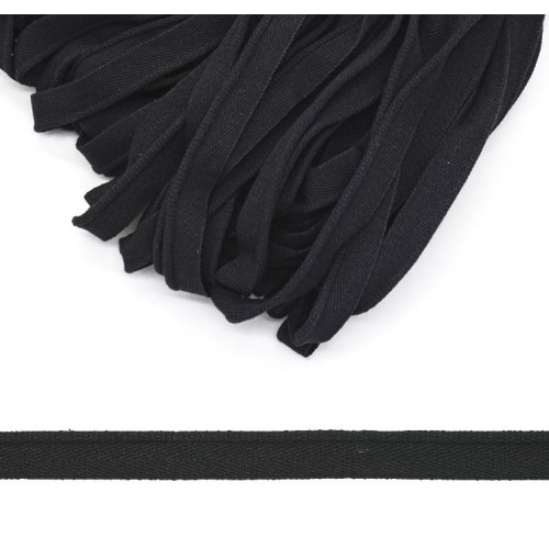 Каптал хлопок, цвет черный, 1,5 см 1 ярд ( 0,91 м )  444