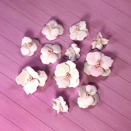 Набор цветов из фоамирана нежно-розовый (11 шт) 16265 