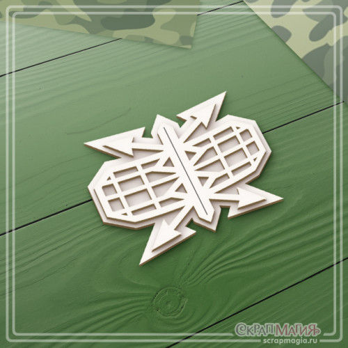 3D чипборд "Радиотехнические войска эмблема" ЧБ-2136