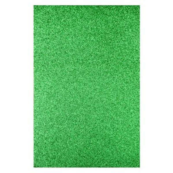 Фоамиран "Ярко-зелёный блеск" 2 мм формат А4 1лист 2277723