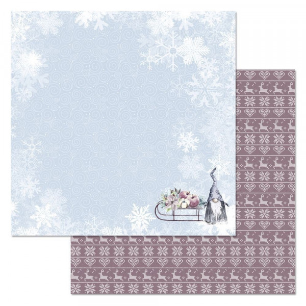 Бумага "Новогодние гномы. Снегопад" (ScrapMania) 237070