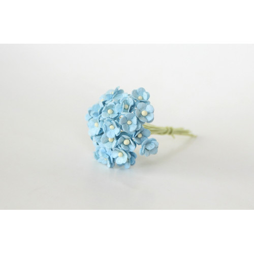 Цветы вишни мини - Голубые  10шт 1см арт. 168