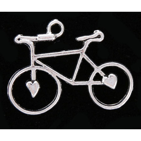 Металл подвеска "Велосипед с сердцами" (А15503) 2,4х3,1  2504993