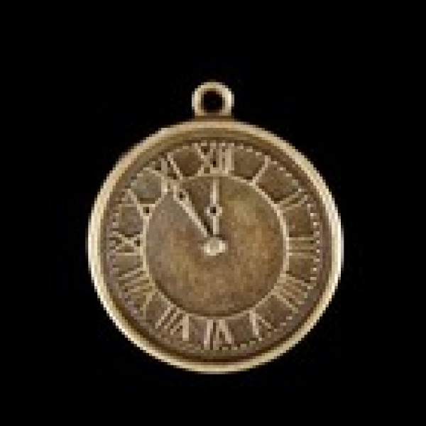 Металл подвеска "Часы с римскими цифрами"бронза2,1х1,8 см3531357