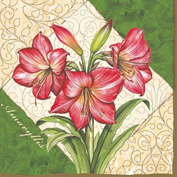 Салфетка для декупажа трехслойн MAKI цветы SLOG013301 33х33 см