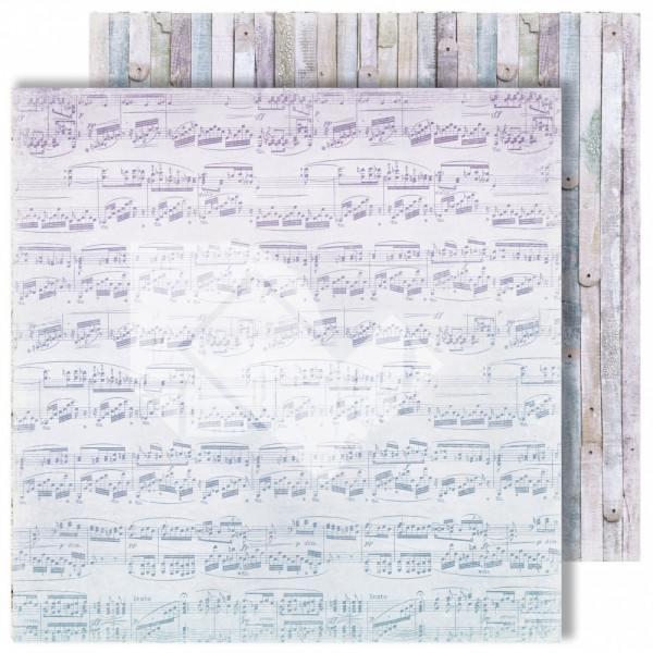 Лист двусторонней бумаги "Notes" из коллекции "Flowers Symphony", 30,5х30,5 см, пл. 250 г/м DL5000-03