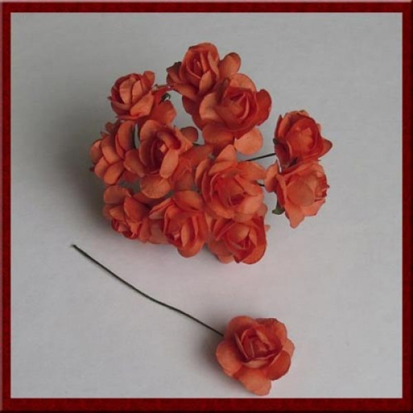 Набор бум цветов "Роза Дикая", цвет- коралловый, 2,5см 5шт 430-1