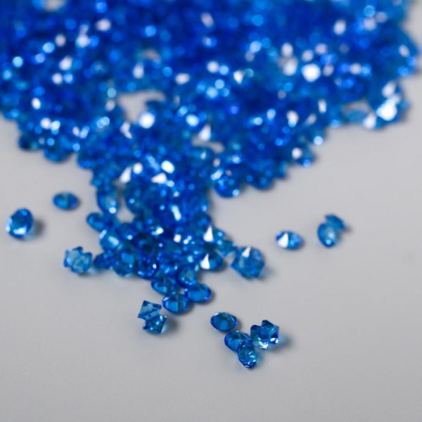 Декор для творчества пластик "Кристаллы ярко-синие" набор 20 гр d=0,12 см  5373700 