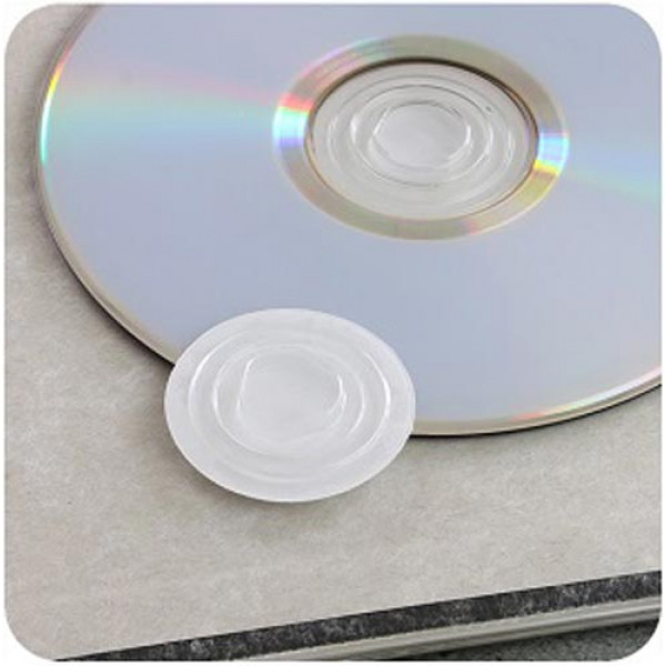ПВХ-держатель CD/DVD, круглый, прозрачный 1шт