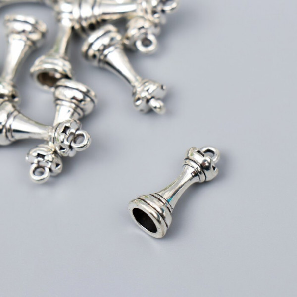 Декор металл для творчества "Шахматная фигура - Ладья" серебро G165B826 1,8х0,8 см Арт.: 7006368