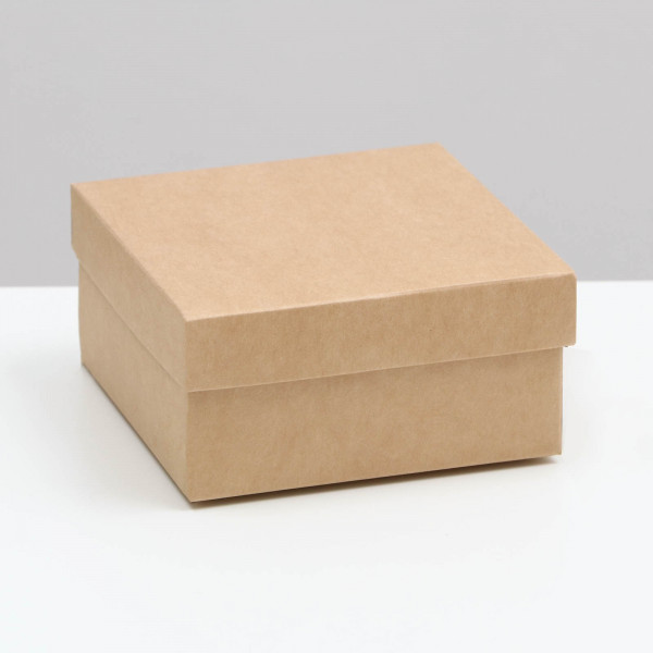 Коробка складная, крышка-дно, крафт, 10 х 10 х 5 см Артикул: 7904764