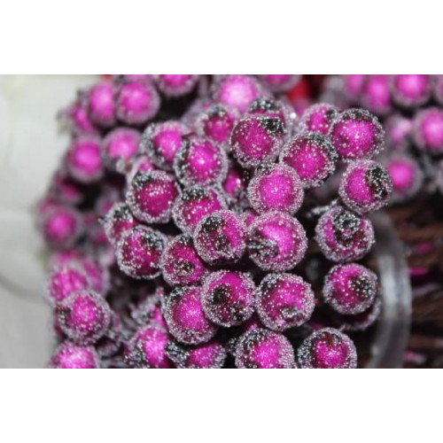 Ягода цв.фиолетовый "в сахаре", 10мм 5шт (10 ягод) 150/230