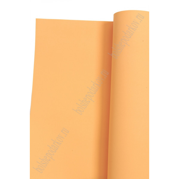 Фоамиран 1 мм, иранский 60*70 см (1 лист) светло-оранжевый №19  800-146