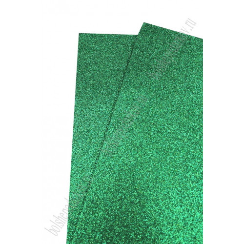 Фоамиран глиттерный самоклеющ. А4 (1 лист) SF-1957, темно-зеленый №011/1 Арт.: 807-25 