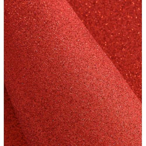 Фоамиран глиттерный самоклеющ. А4 (1 лист) SF-1957, красный №001 Арт.: 807-30