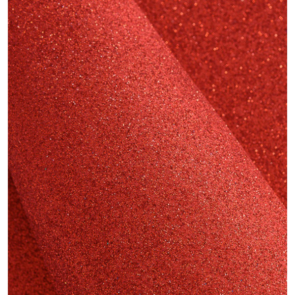 Фоамиран глиттерный самоклеющ. А4 (1 лист) SF-1957, красный №001 Арт.: 807-30