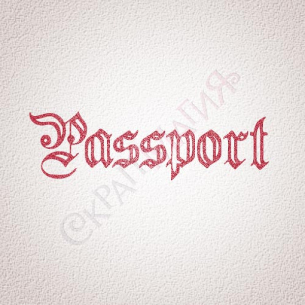 Штамп для скрапбукинга "Passport" (НП-141) 44х12 мм.