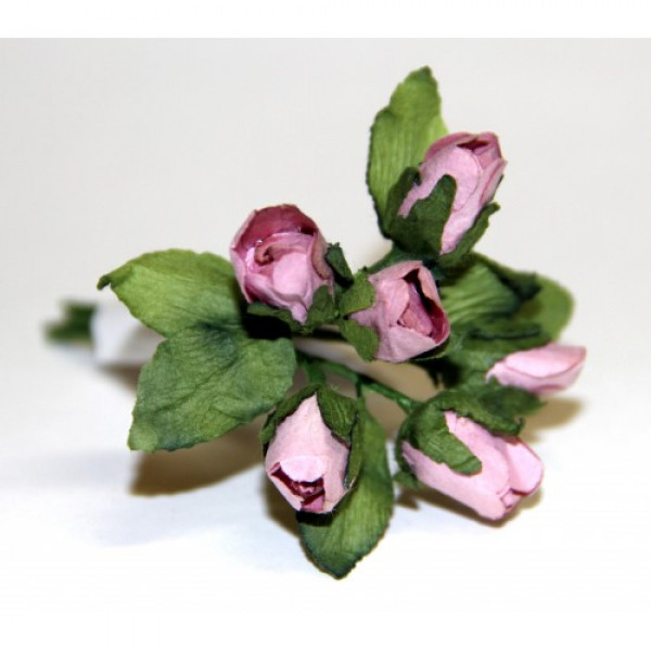 Декоративный букетик т.розовые розы Рукоделие, DKB051B