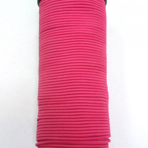 Резинка TBY шляпная (шнур круглый) цв.F145 ярко-розов 2мм 1м