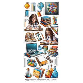Лист для вырезания FANTASY "Школьные истории-5" размер 12*27 см, 230 гр FDP160013 Лист для вырезания FANTASY "Школьные истории-5" размер 12*27 см, 230 гр FDP160013