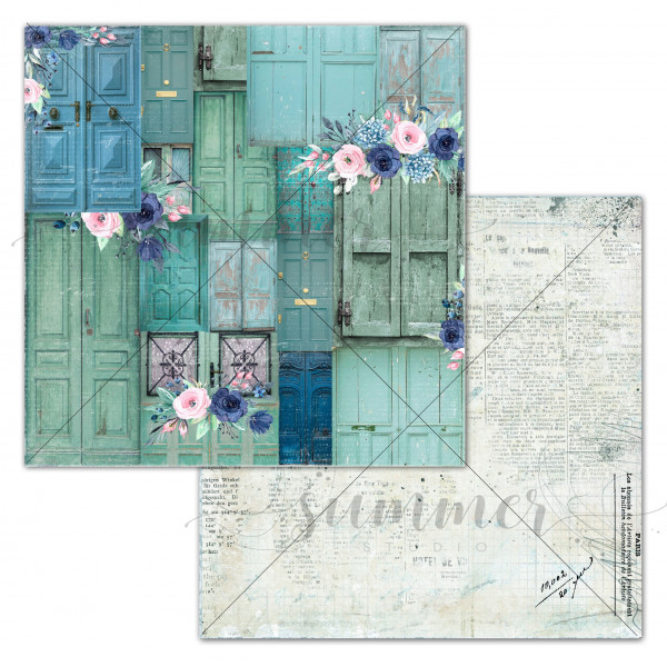 Лист двусторонней бумаги "Blooming doors" 190гр,30,5*30,5см, SS17032021-2