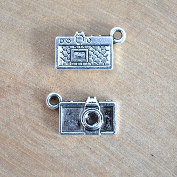Подвеска металлическая "Фотоаппарат", цвет серебряный 1шт  167022
