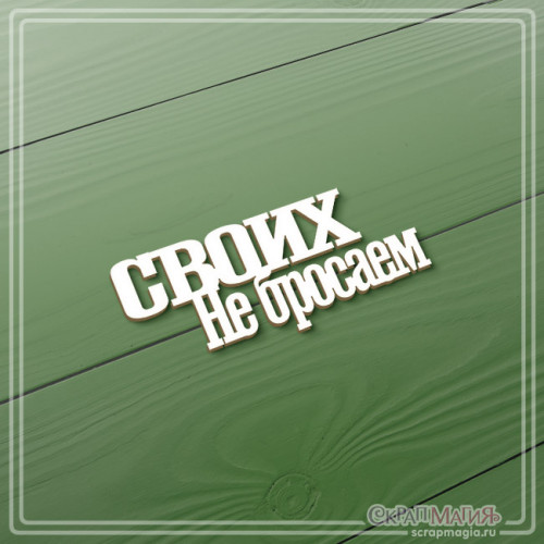  ОПТ Чипборд "Своих не бросаем" 62х27 мм ЧБ-3839