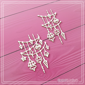 Набор чипборда "Новогодние гирлянды" 2 эл. ЧБ-4022 Набор чипборда "Новогодние гирлянды" 2 эл. ЧБ-4022
