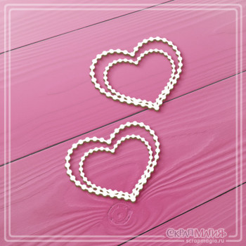 ОПТ Набор чипборда "Сердечки из бусинок" 2 эл. ЧБ-4464 ОПТ Набор чипборда "Сердечки из бусинок" 2 эл. ЧБ-4464