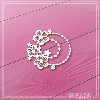 ОПТ Чипборд "Круглая рамка с цветами" 50х50 мм ЧБ-4469 ОПТ Чипборд "Круглая рамка с цветами" 50х50 мм ЧБ-4469