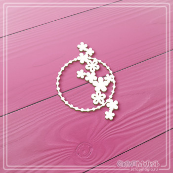 ОПТ Чипборд "Круглая рама из бусинок с цветами" 40х60 мм ЧБ-4475 ОПТ Чипборд "Круглая рама из бусинок с цветами" 40х60 мм ЧБ-4475