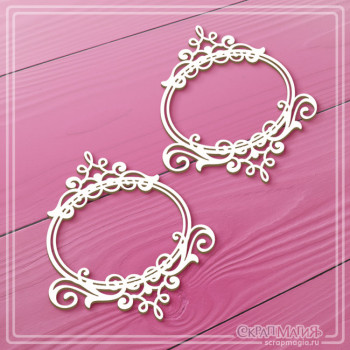 ОПТ Набор чипборда "Овальные рамки с завитками" 2 эл. ЧБ-4482 ОПТ Набор чипборда "Овальные рамки с завитками" 2 эл. ЧБ-4482