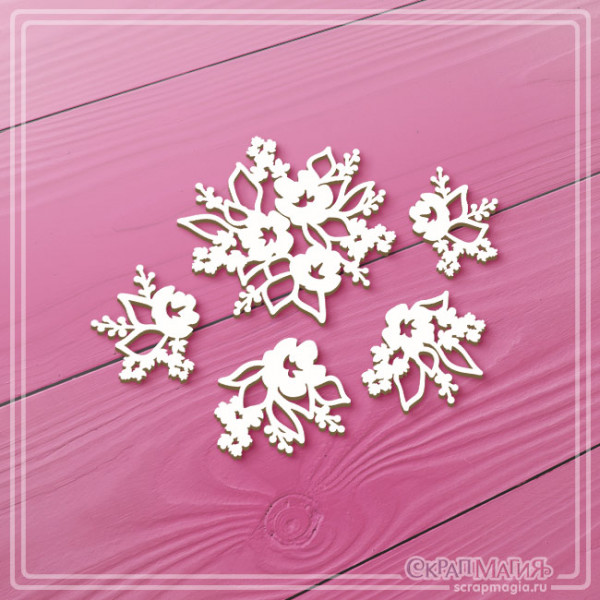   ОПТ Набор чипборда "Букет" 5 эл. ЧБ-4499