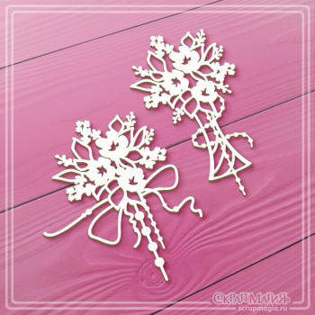   ОПТ Набор чипборда "Букеты с подвесками" 2 эл. ЧБ-4501