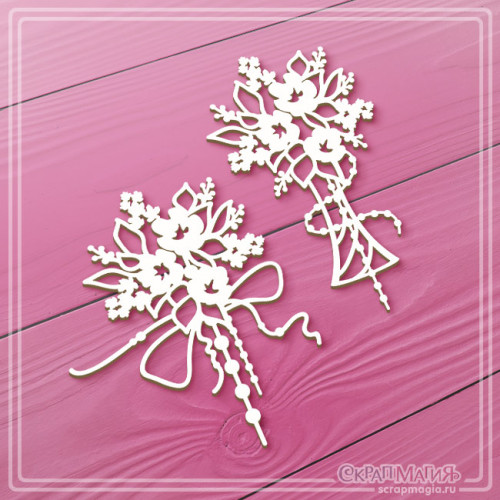   ОПТ Набор чипборда "Букеты с подвесками" 2 эл. ЧБ-4501