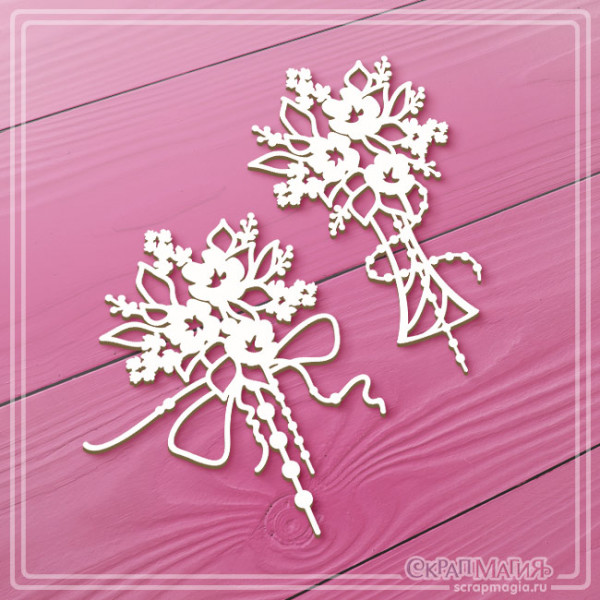   ОПТ Набор чипборда "Букеты с подвесками" 2 эл. ЧБ-4501