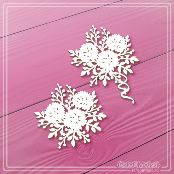   ОПТ Набор чипборда "Букеты" 2 эл. ЧБ-4503