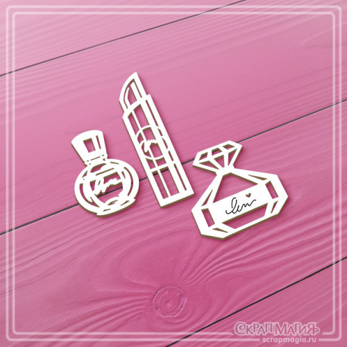 ОПТ Набор чипборда "Духи и помада" 3 эл. ЧБ-4513