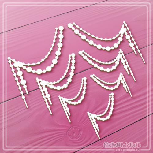 ОПТ Набор чипборда "Подвески из бусинок" 7 эл. ЧБ-4514