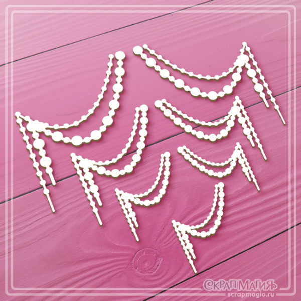 ОПТ Набор чипборда "Подвески из бусинок" 7 эл. ЧБ-4514