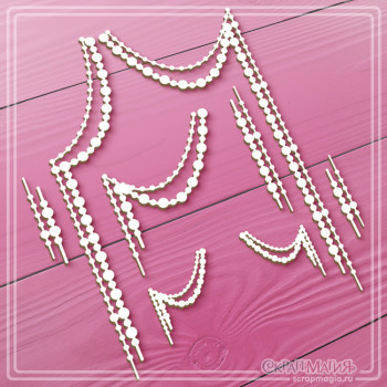 ОПТ Набор чипборда "Подвески из бусинок" 8 эл. ЧБ-4515