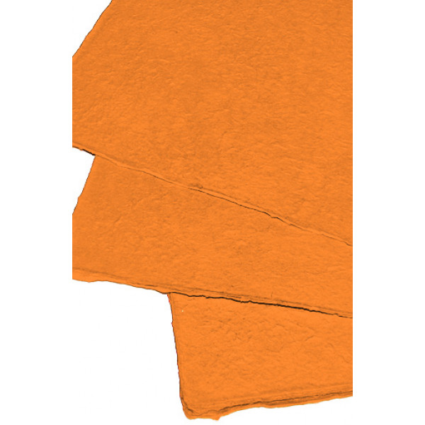 Бумага малбери (тутовая) оранжевая  26х38см +- 2см
